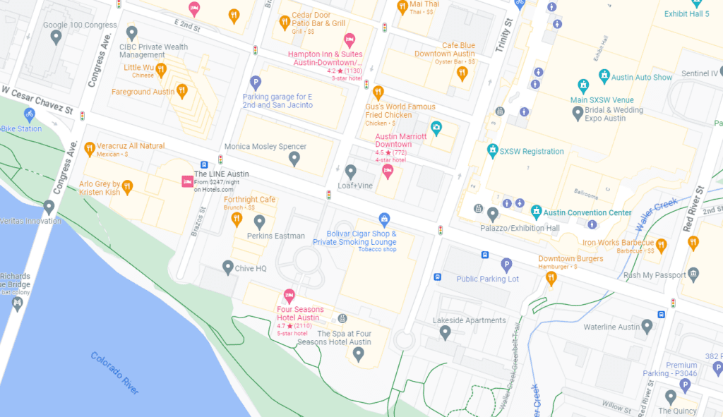 Austin Marriott Map
