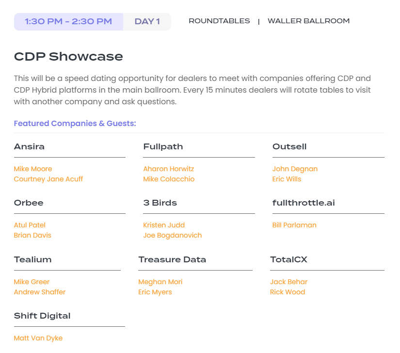 CDP Showcase