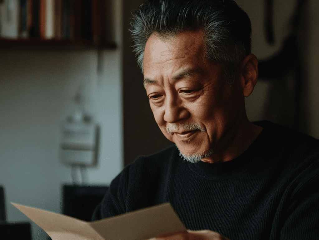 Man Looks at Direct Mail