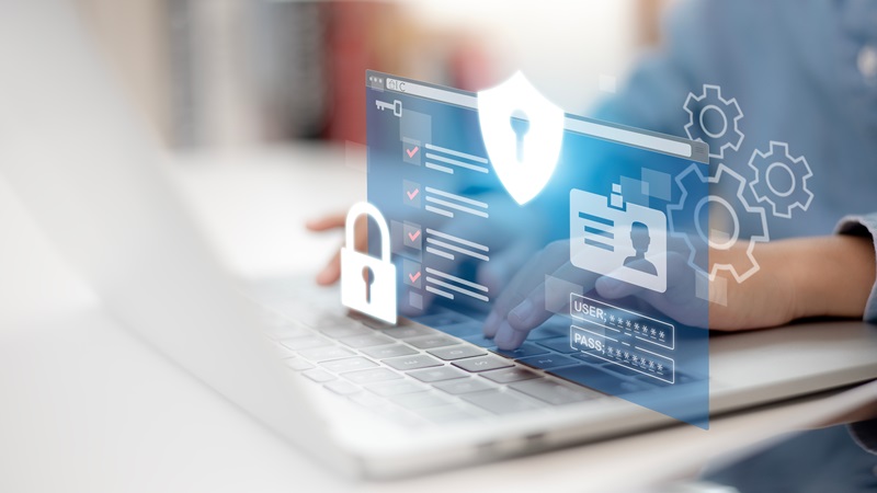 Person with Data Privacy while using their device