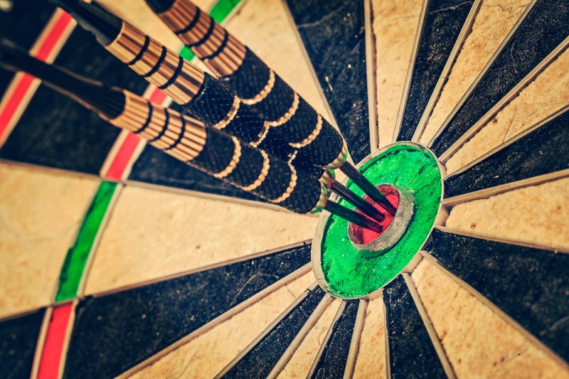 Targetting on dart board