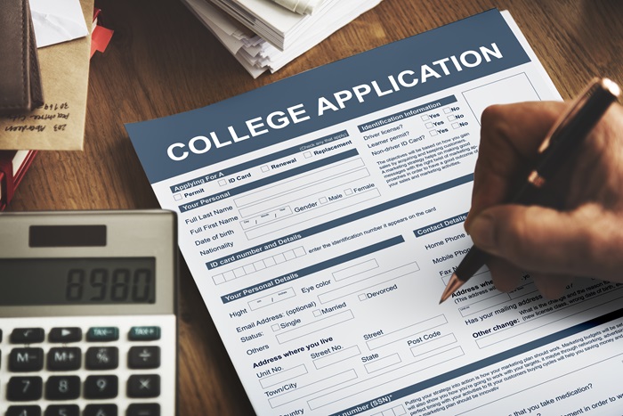 Filling out College Application