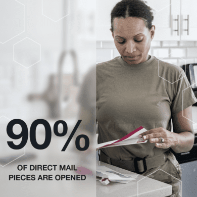 Person opening mail