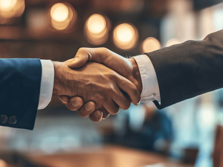 Two people shaking hands